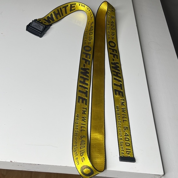 OFF WHITE Virgil Abloh 80” Industrial Belt in Classic Yellow & Black main image 6